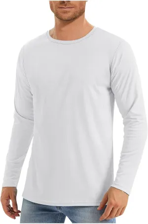 Men's Sun Protection Shirts UPF 50  Long Sleeve Fishing Shirts Quick Dry Breathable Running Athletic Workout Tops