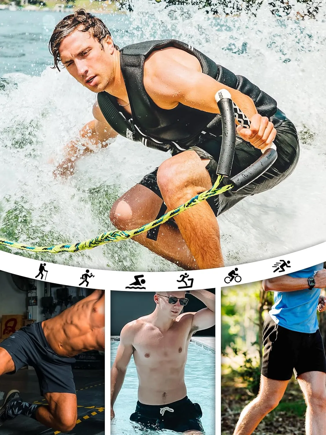 Men's Swim Trunks Beach Board Shorts Quick Dry Swimsuit Bathing Suits with Pockets 7 Inch Inseam Mesh Lining