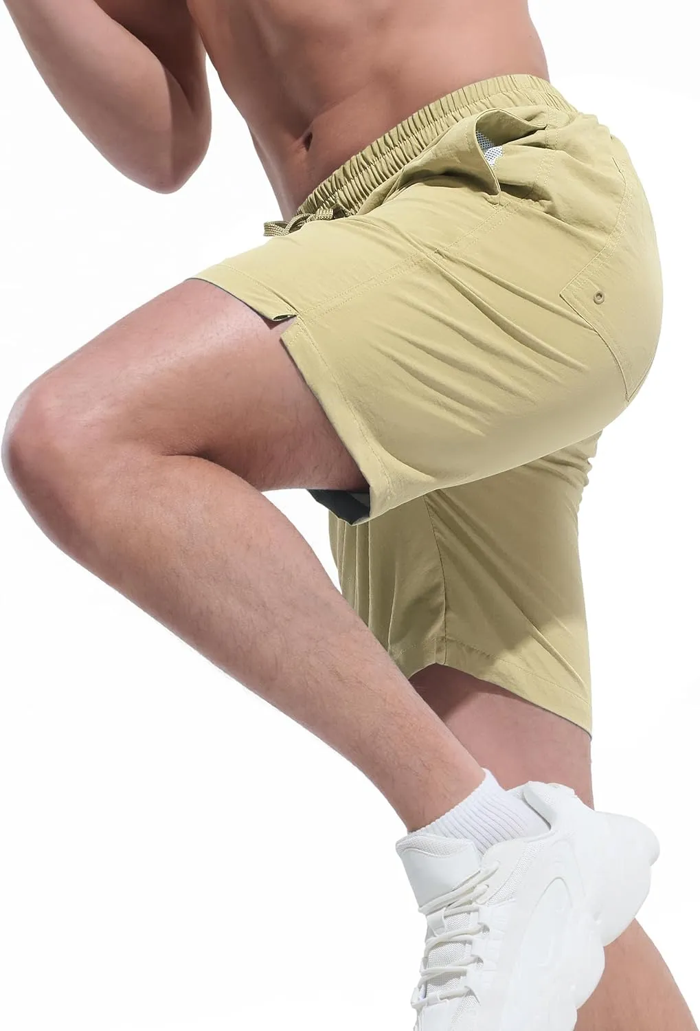 Men's Swim Trunks Beach Board Shorts Quick Dry Swimsuit Bathing Suits with Pockets 7 Inch Inseam Mesh Lining