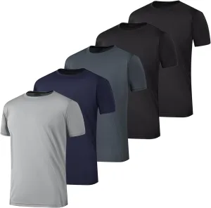 Men's T-Shirts,5 Pack Short Sleeve/4 Pack Long Sleeve T-Shirt Workout T Shirts for Gym,Athletic,Running