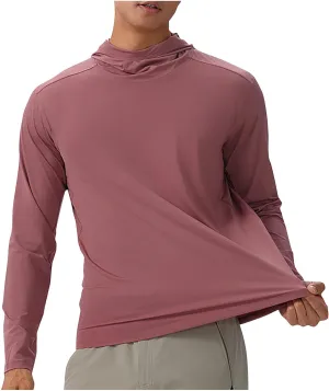 Men's UPF 50  Sun Protection Hoodie Shirts for Fishing Hiking Running Long Sleeve UV SPF Quick Dry T-Shirt Rash Guard