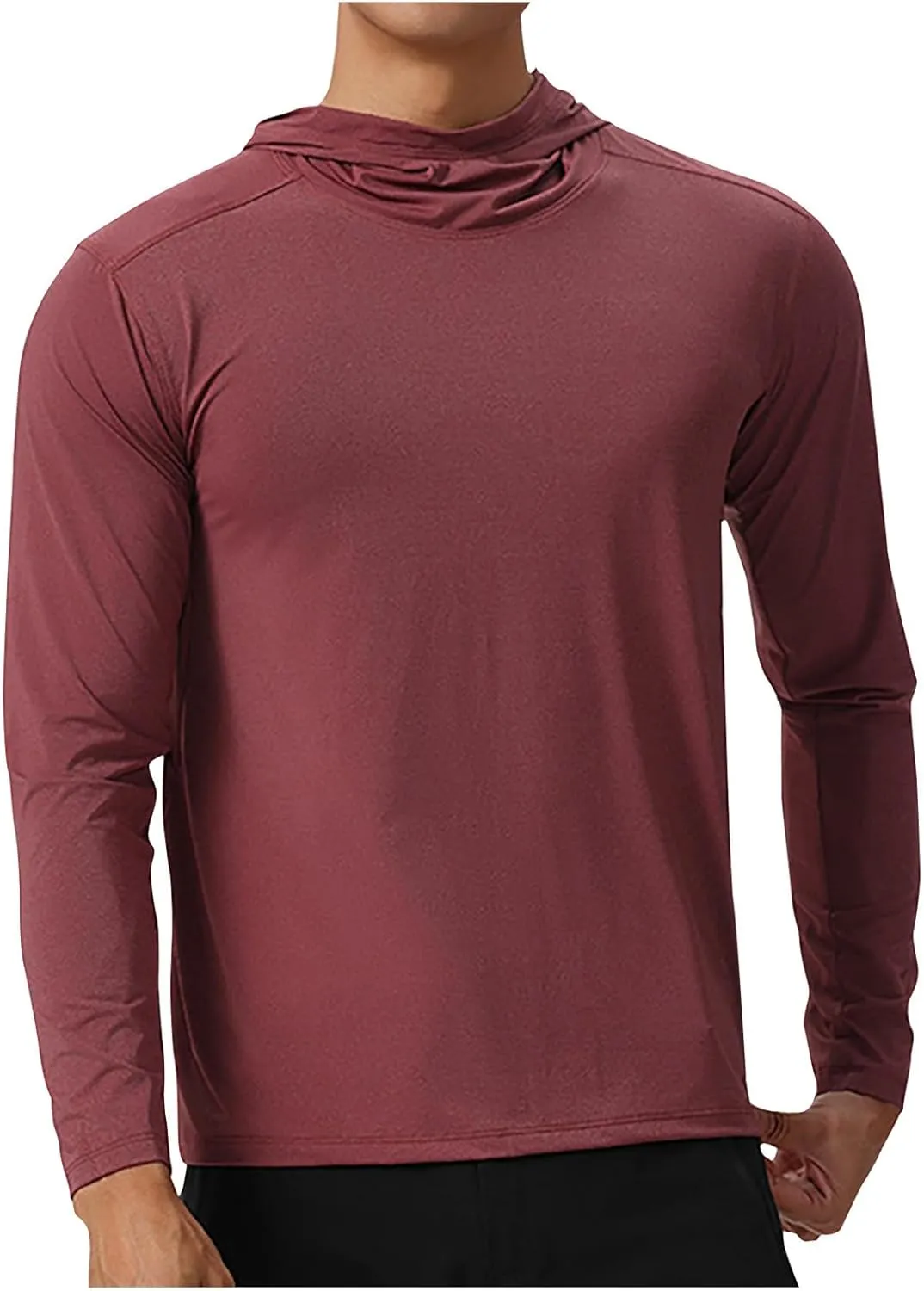Men's UPF 50  Sun Protection Hoodie Shirts for Fishing Hiking Running Long Sleeve UV SPF Quick Dry T-Shirt Rash Guard