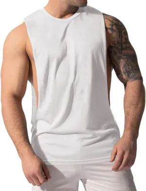 Men's Workout Tank Tops Summer Quick Dry Gym Muscle Tees Fitness Bodybuilding Sleeveless T Shirts