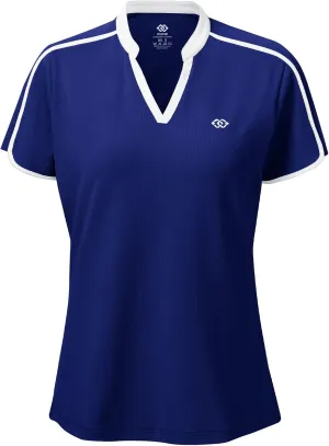 MoFiz Womens Golf Polo Shirts V Neck Athletic Tops Short Sleeve Activewear T-Shirts