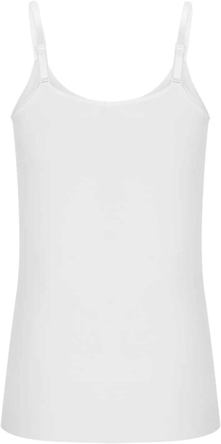 NATHGAM Plus Size Camisole Women Seamless Tummy Control Long Undershirts Slimming Adjustable Spaghetti Strap Tunic Tank Tops