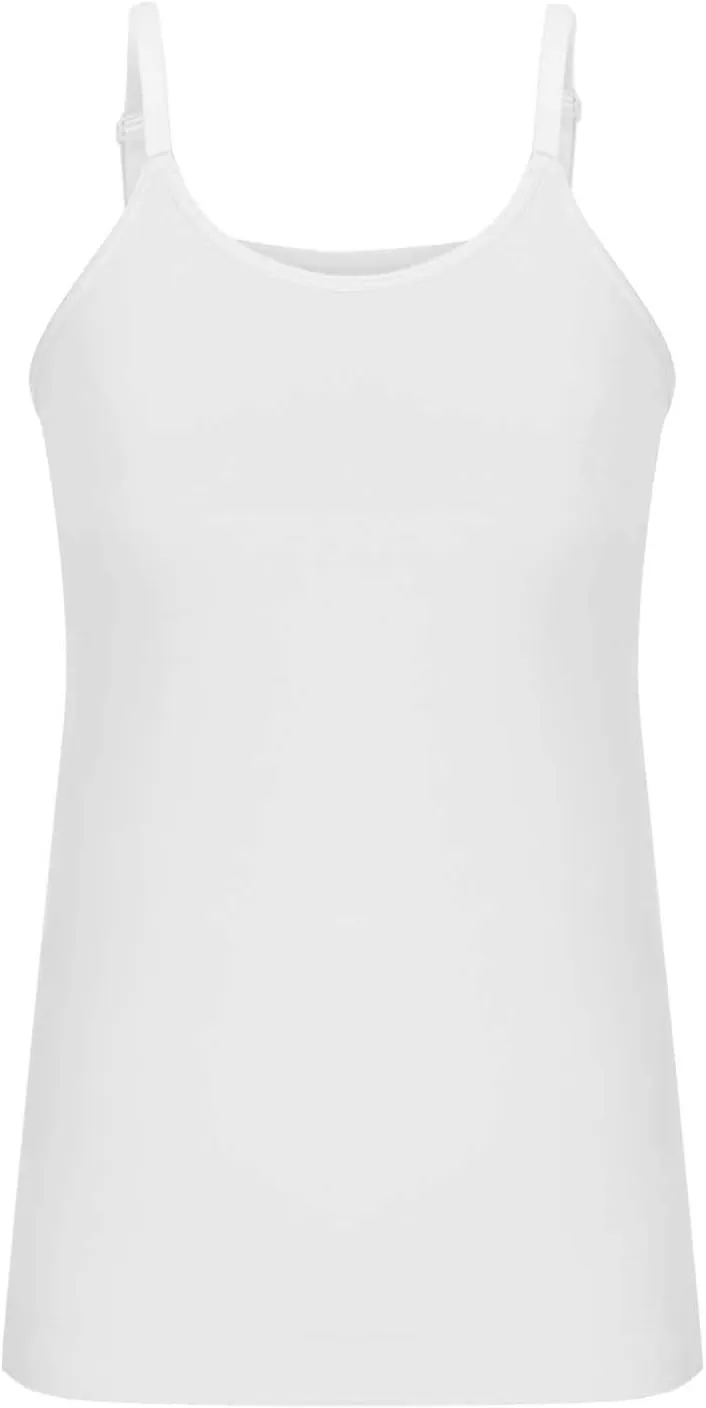 NATHGAM Plus Size Camisole Women Seamless Tummy Control Long Undershirts Slimming Adjustable Spaghetti Strap Tunic Tank Tops
