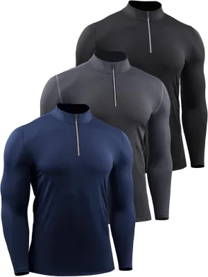 NELEUS Men's 3 Pack Athletic Compression Shirt Running Shirts