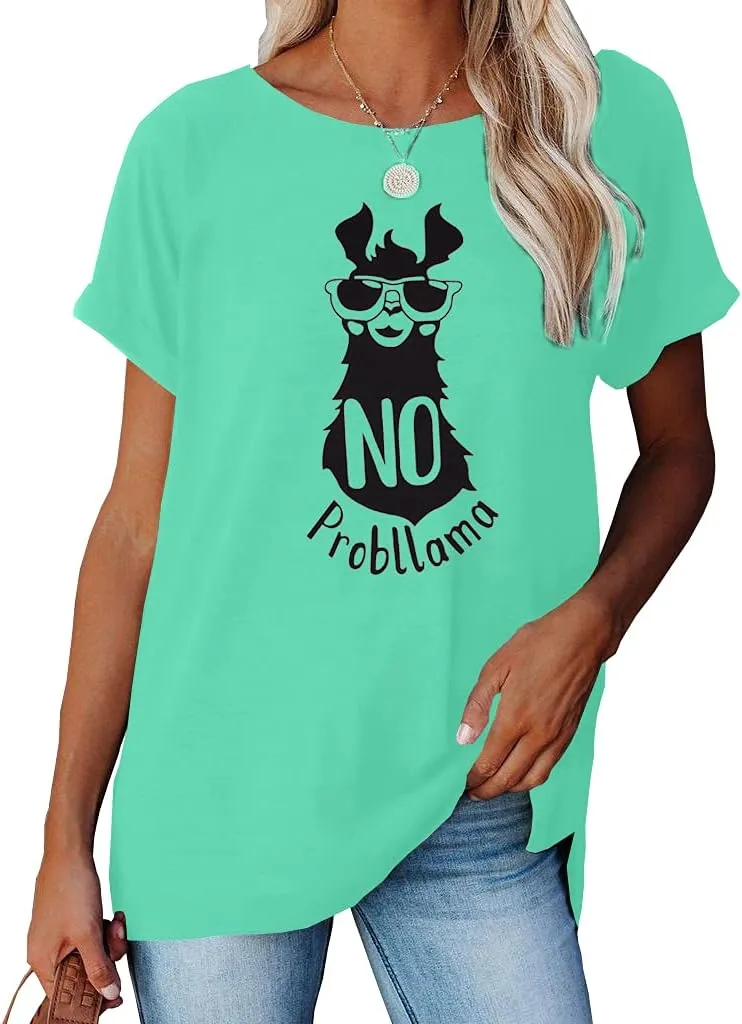 NIUBIA Women's T Shirts Summer Tops Simple Heart Graphic Shirts Sayings Short Sleeve Vacation Casual Blouse Thankful Tee