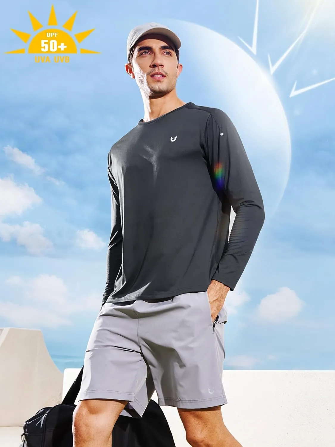 NORTHYARD Men's UPF 50  Sun Protection Shirts Long Sleeve Quick Dry Lightweight Shirt Fishing Hiking Rash Guard UV SPF