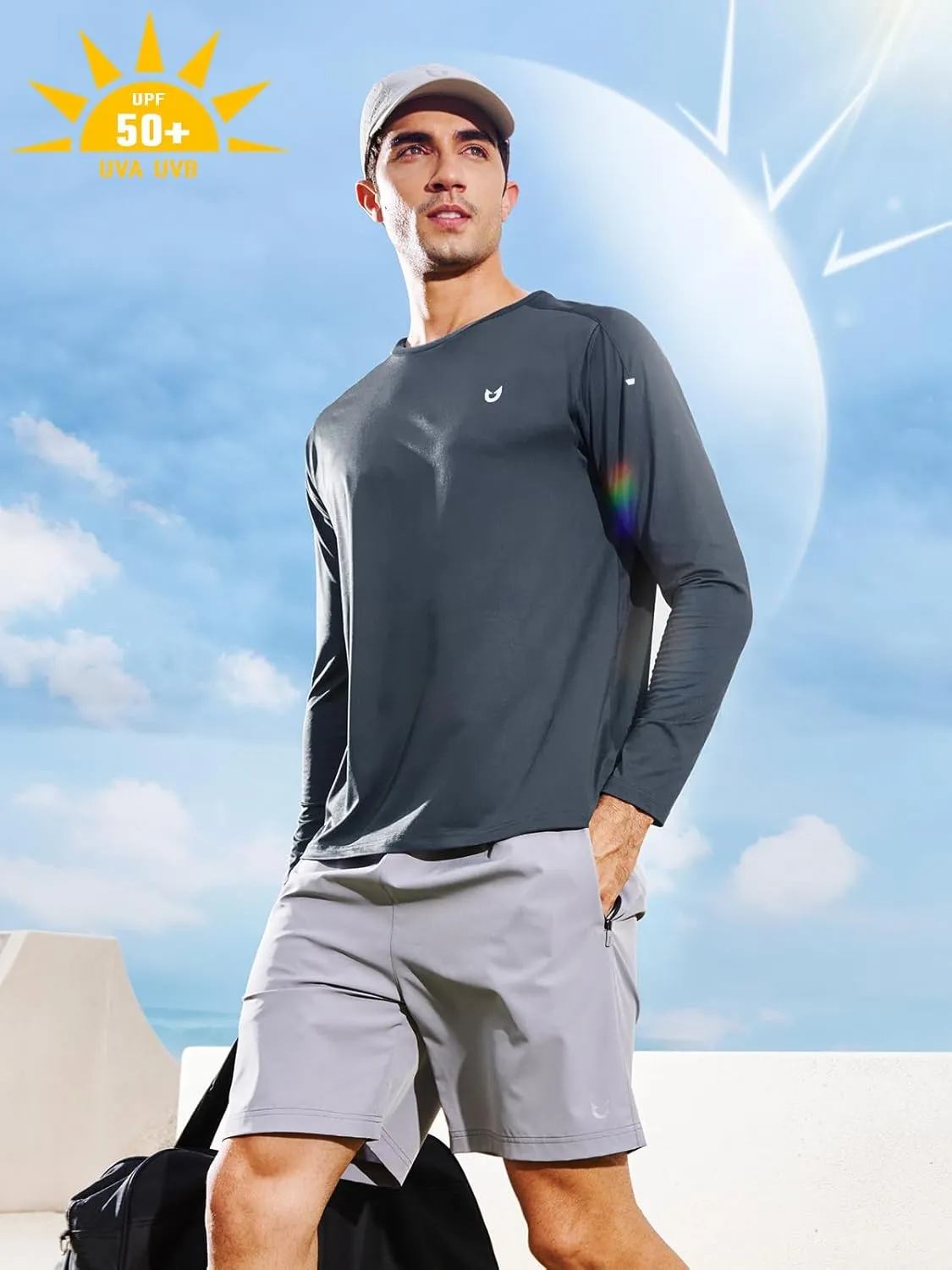NORTHYARD Men's UPF 50  Sun Protection Shirts Long Sleeve Quick Dry Lightweight Shirt Fishing Hiking Rash Guard UV SPF