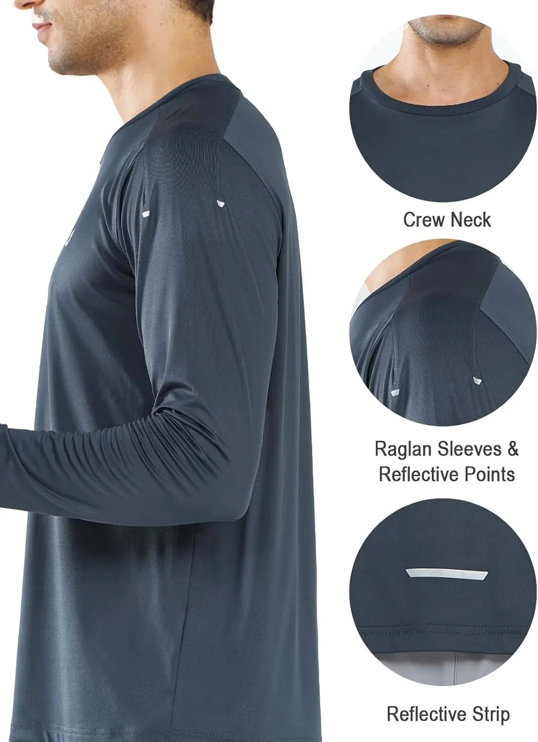 NORTHYARD Men's UPF 50  Sun Protection Shirts Long Sleeve Quick Dry Lightweight Shirt Fishing Hiking Rash Guard UV SPF