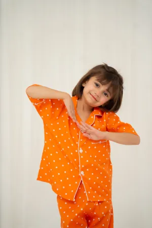 Orange Polka Nightsuit