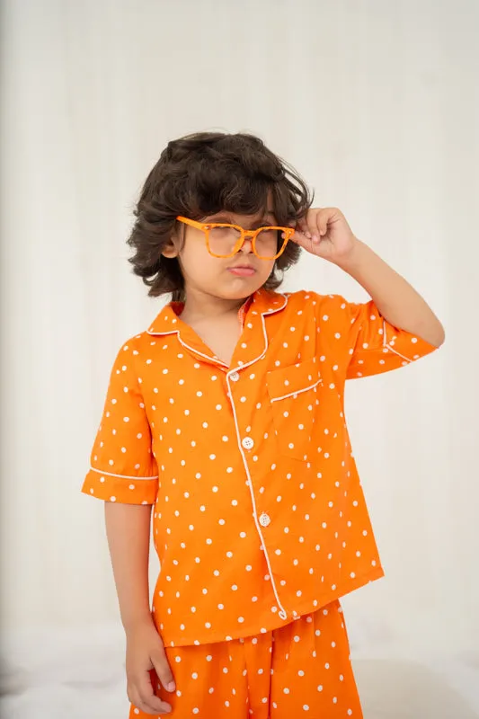 Orange Polka Nightsuit
