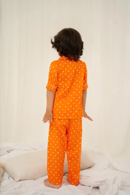 Orange Polka Nightsuit