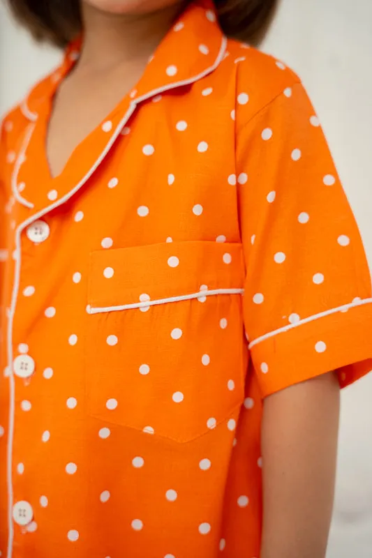 Orange Polka Nightsuit