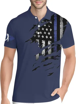 PAGYMO Golf Shirts for Men Crazy Hawaiian Print Funny Mens Polo Shirt