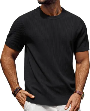 PJ PAUL JONES Men's Fitted T-Shirts Knit Tees Shirt for Men Casual Lightweight Shirts