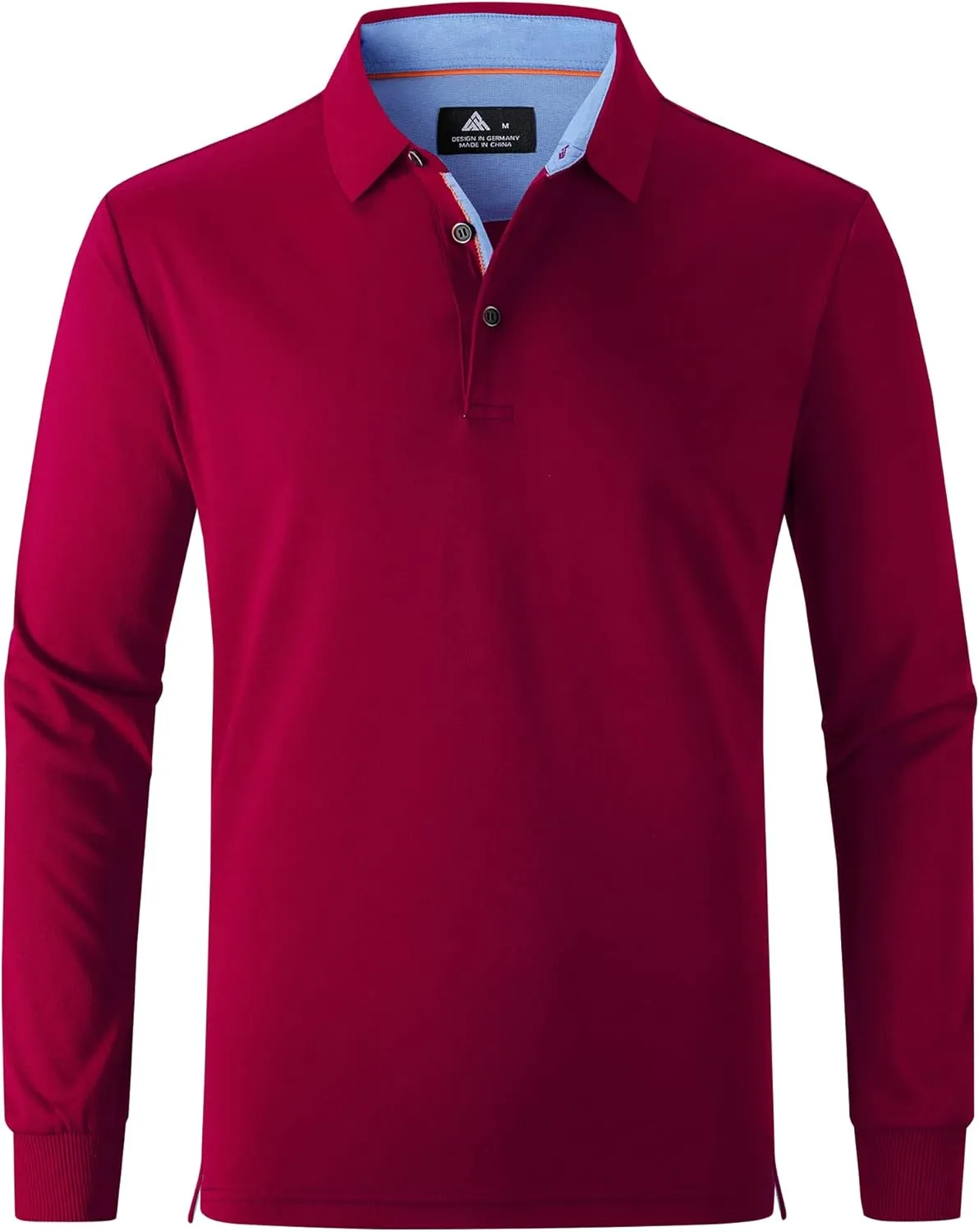 Polo Shirts for Men Long Sleeve Moisture Wicking Golf Polos Casual Travel Performance Collar Shirts