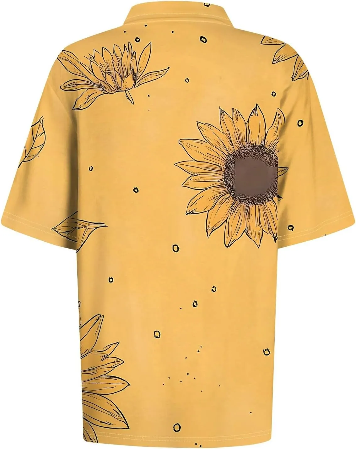 Polo Shirts for Women Short Sleeve Summer Fashion Tops Trendy Floral Print Plus Size Button-Down Tshirts