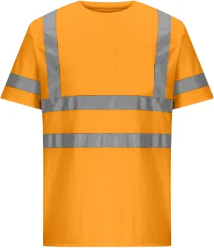 Quick Dry Safety Shirts for Men Reflective Short Sleeve High Vis T Shirts for Men Construction Shirt Tees