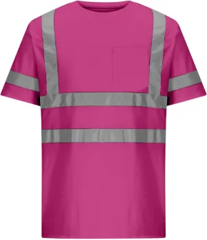 Quick Dry Safety Shirts for Men Reflective Short Sleeve High Vis T Shirts for Men Construction Shirt Tees