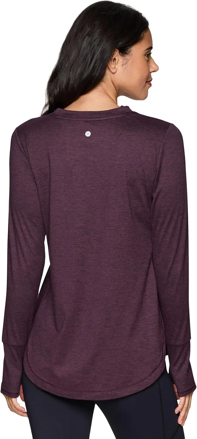 RBX Active Women's Fashion Athletic Yoga Long Sleeve Super Soft T-Shirt