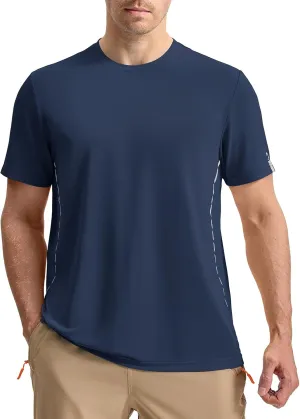 Rdruko Mens Athletic Shirts Dry Fit Short Sleeve Moisture Wicking Workout Shirts Breathable Cool Running Gym T-Shirt
