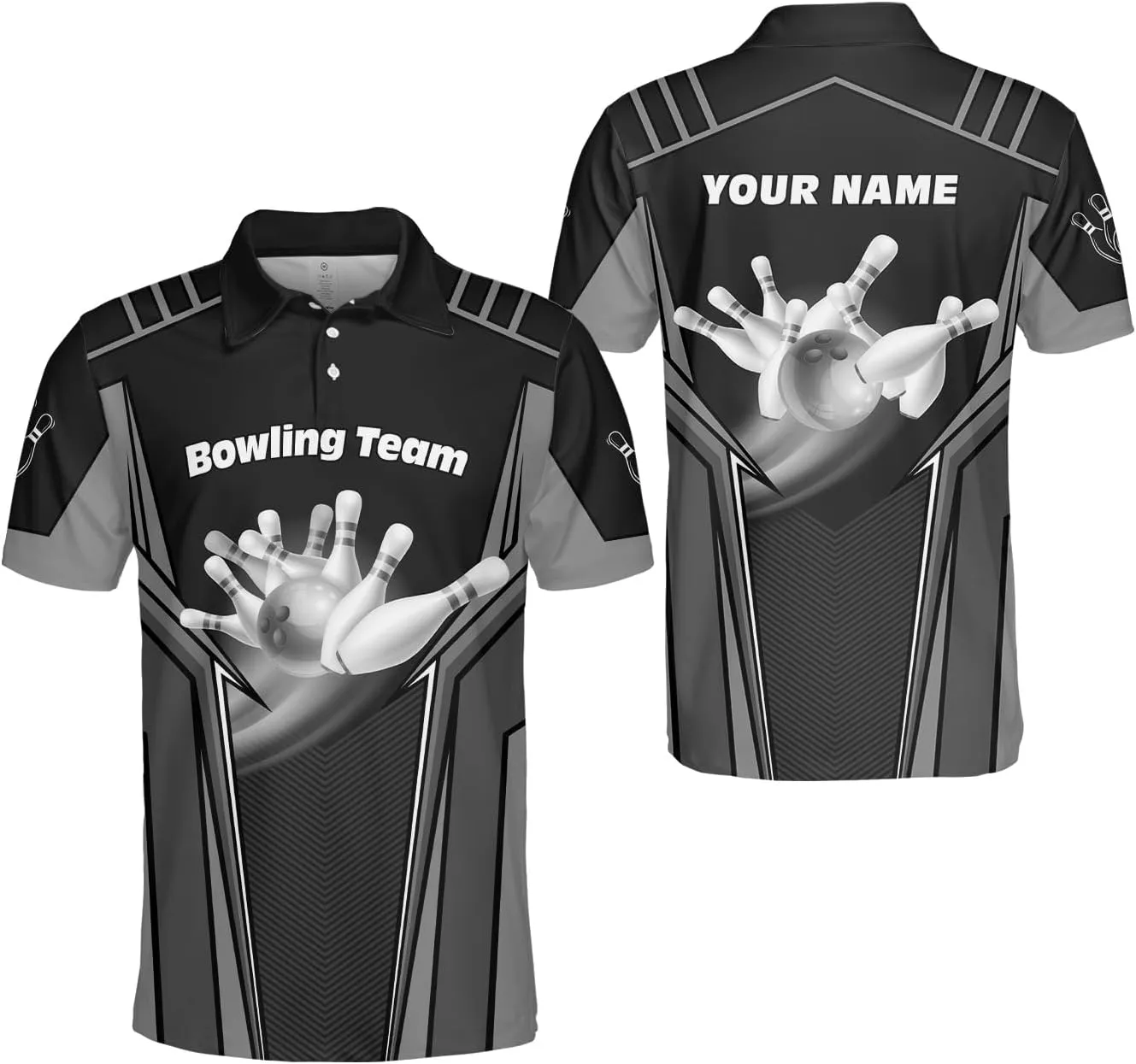 Royal Fight Personalized Bowling Polo Shirts 3D Custom Bowling Polo Shirt Bowling Shirts for Team Gift for Bowling Lover
