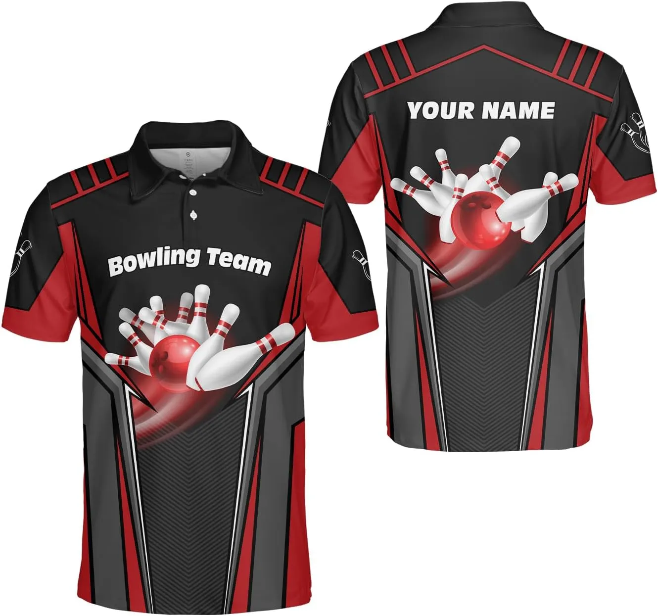 Royal Fight Personalized Bowling Polo Shirts 3D Custom Bowling Polo Shirt Bowling Shirts for Team Gift for Bowling Lover