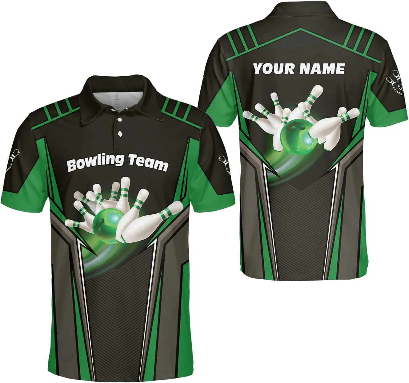 Royal Fight Personalized Bowling Polo Shirts 3D Custom Bowling Polo Shirt Bowling Shirts for Team Gift for Bowling Lover