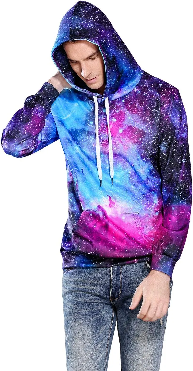 SANKILL Graphic Hoodies for Men Funny Novelty Pullover Sweatshirt Xmas Gifts Black red Anime Hoodie Cool Designs Rapper