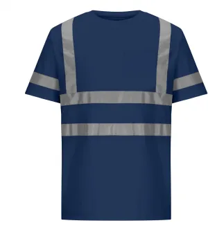 Short Sleeve Safety Shirts for Men Reflective Quick Dry Work Shirt Mens High Visibility Shirt Tees