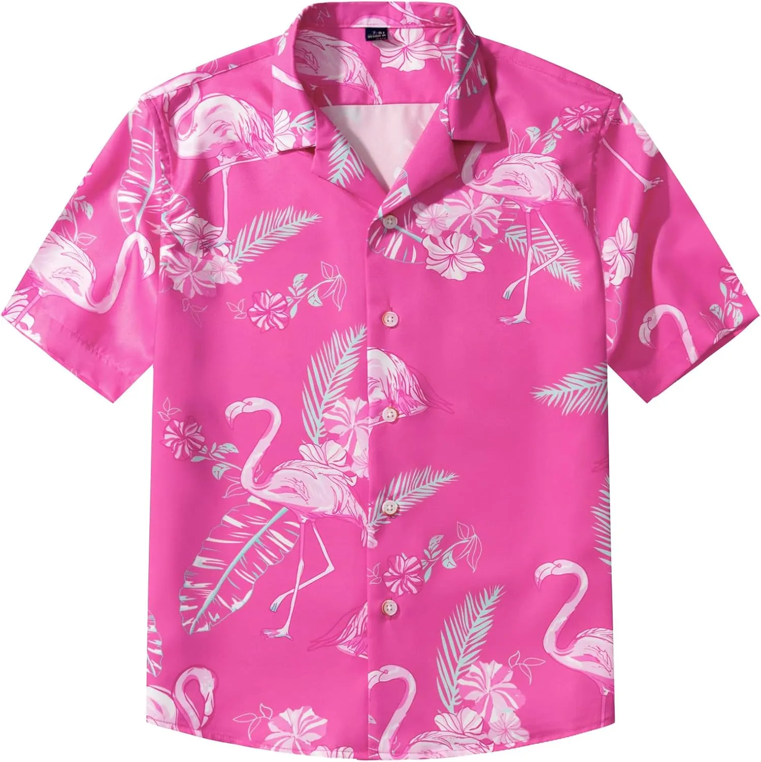 siliteelon Boys Hawaiian Shirts Short Sleeve Cotton Summer Beach Button Down Casual Aloha Luau Shirts for Kids