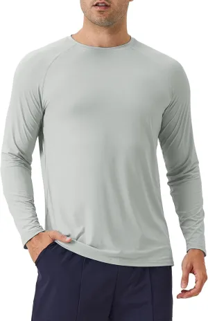 SPVISE Men's Long Sleeve Shirts UPF 50  UV Sun Protection Athletic Shirts Quick Dry Rash Guard Fishing Running T-Shirt Tops