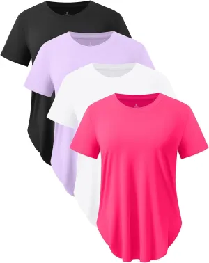 Star Vibe Womens Workout Shirts Breathable UPF 50  Quick Dry Athletic Yoga T-Shirts Short Sleeve Gym Running Hiking Tops