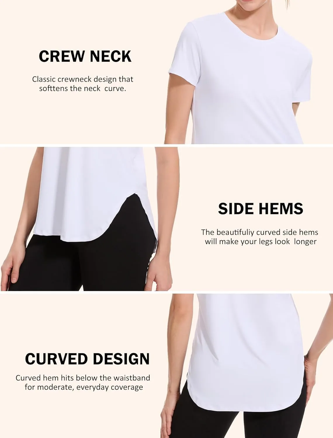 Star Vibe Womens Workout Shirts Breathable UPF 50  Quick Dry Athletic Yoga T-Shirts Short Sleeve Gym Running Hiking Tops
