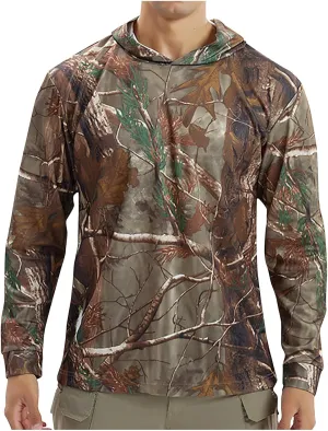 Sun Shirts for Men Long Sleeve UPF 50  Sun Protection Hoodies Quick Drying Camo Sweatshirts Casual Outdoor UV Shirts