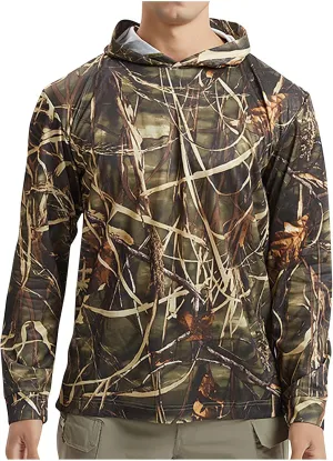 Sun Shirts for Men Long Sleeve UPF 50  Sun Protection Hoodies Quick Drying Camo Sweatshirts Casual Outdoor UV Shirts