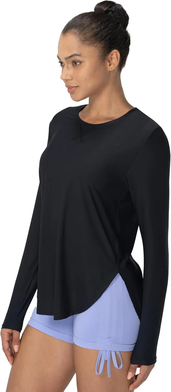 Sunzel Women's Sun Shirts UPF 50  Long Sleeve Tops with Quick Dry and UV Protection for Hiking, Gym and Rash Guard Wear