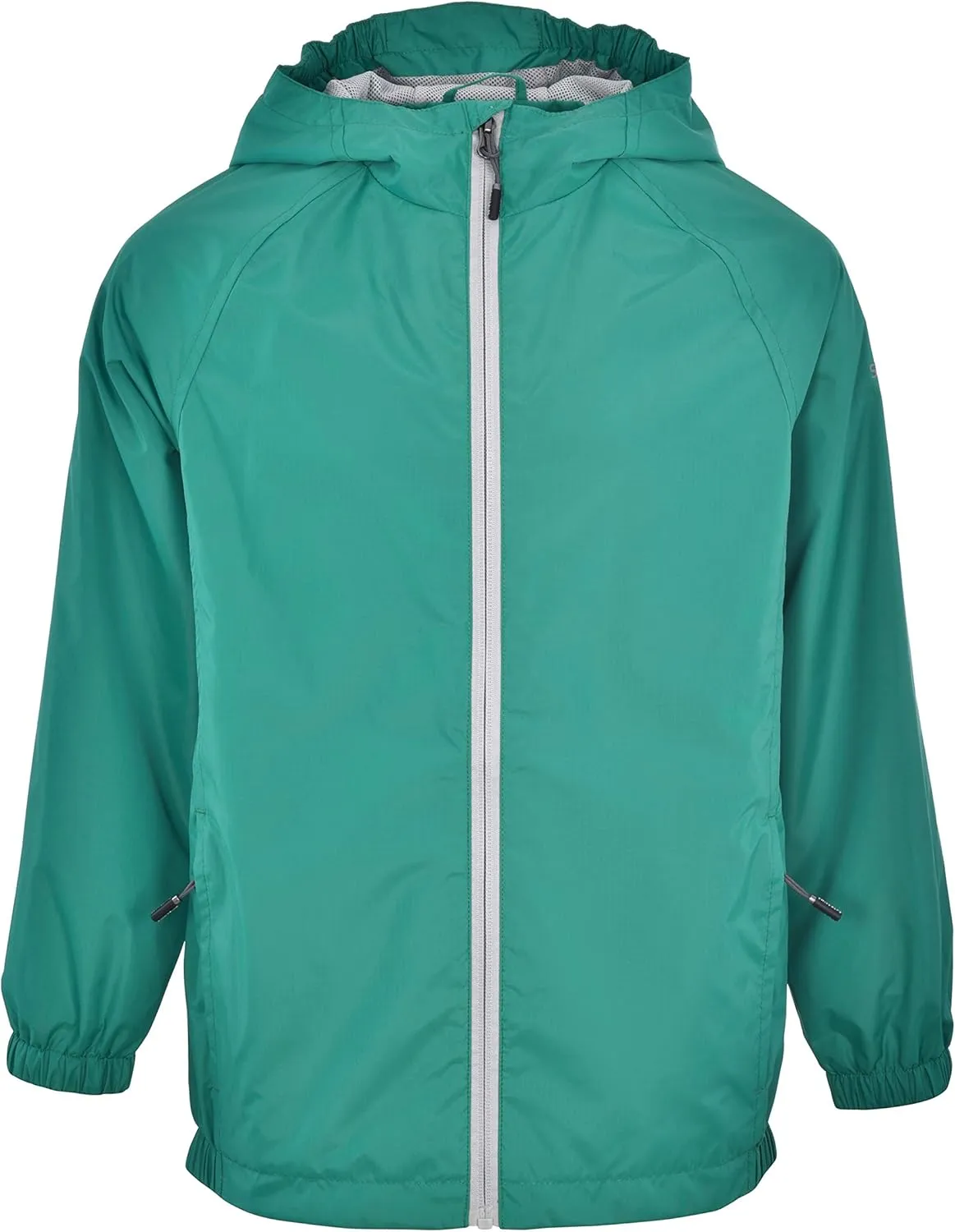 Swiss Alps Boys' Waterproof Hooded Rain Jacket Outdoor Windbreaker Lightweight Raincoats for Kids Wind Resistant