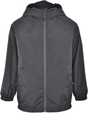 Swiss Alps Boys' Waterproof Hooded Rain Jacket Outdoor Windbreaker Lightweight Raincoats for Kids Wind Resistant