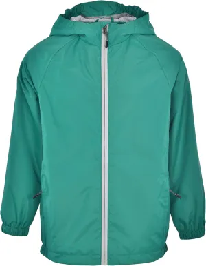 Swiss Alps Boys' Waterproof Hooded Rain Jacket Outdoor Windbreaker Lightweight Raincoats for Kids Wind Resistant
