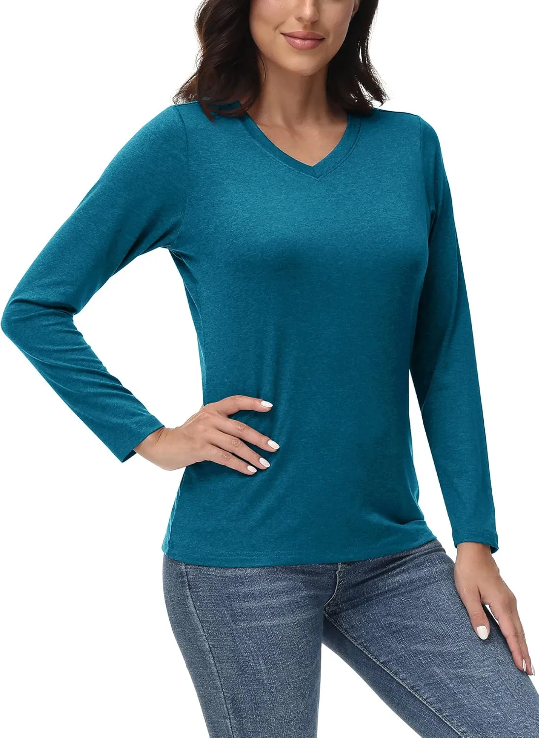 TACVASEN Long Sleeve Shirts Women UPF 50  Golf Sun Shirts Exercise SPF Shirt Performance Rash Guard Outdoor Hiking Shirts