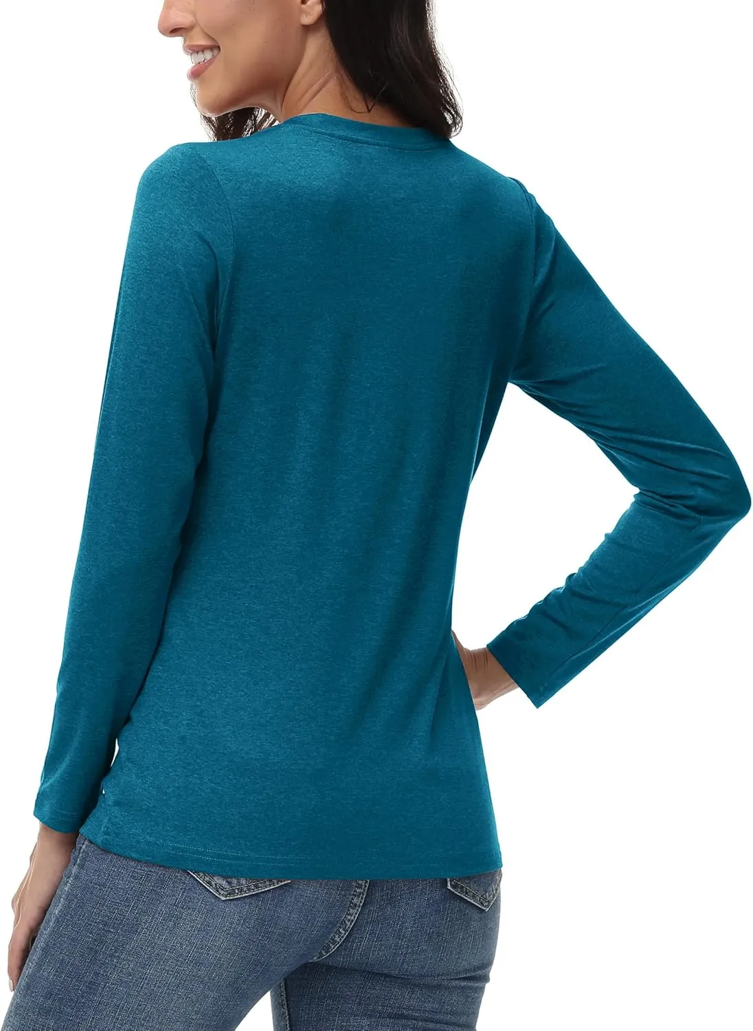 TACVASEN Long Sleeve Shirts Women UPF 50  Golf Sun Shirts Exercise SPF Shirt Performance Rash Guard Outdoor Hiking Shirts