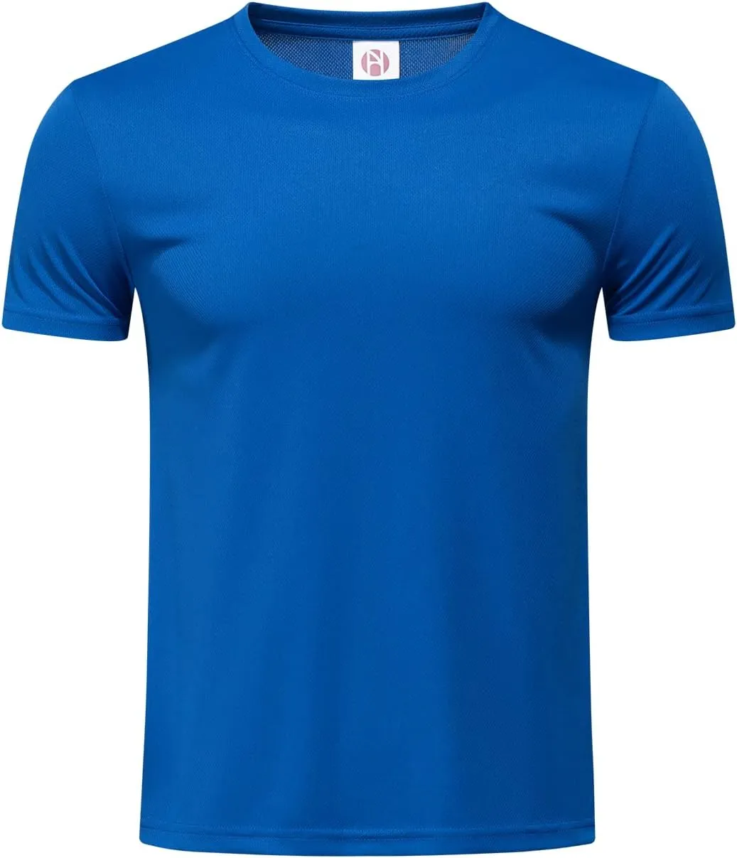 TanBridge Sweat Wicking Exercise UV Shirts for Men Short Sleeve Quick Dry Breathable T-Shirts Athletic Running Gym Sport