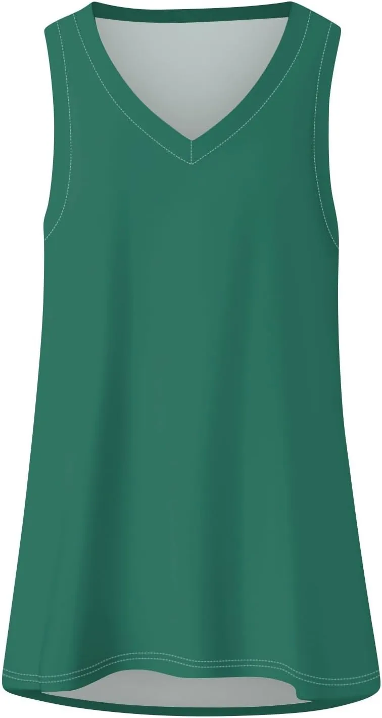 Tank Top Women 2025 Casual Soft Loose Spring Summer V Neck Sleeveless Tee Shirts Basic Trendy Outfits Clothes