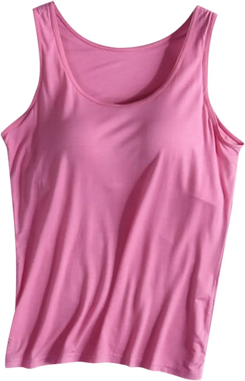 Tank Tops for Women No Steel Rings Bottom Casual Underwear Yoga Sports Camisole with Chest Pad Summer Vest