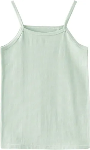 Toddler Girls Tank Tops Casual Solid Color Spaghetti Strap Sleeveless Camisoles Kids Summer Undershirt Vest Clothes