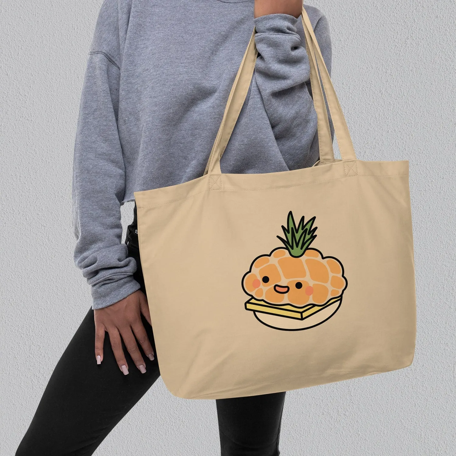 Tropical Pineapple Bun Large Tote