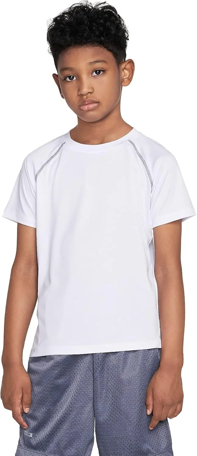 TSLA Kids Youth Running T-Shirts, Dry FIT Athletic Sports Short Sleeve Shirts